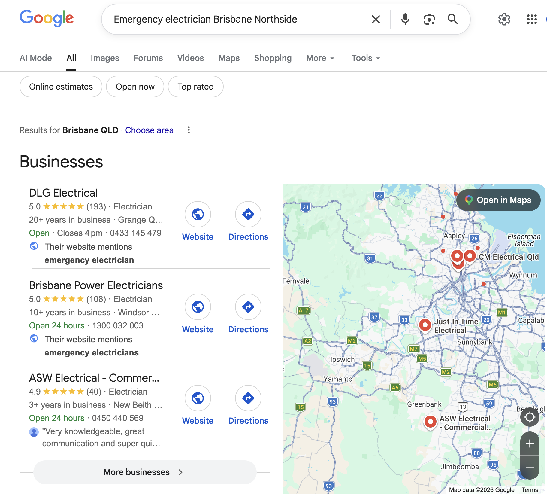 emergency electrician results